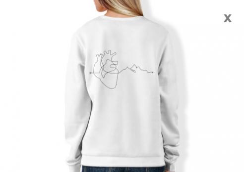 свитшот 'горы в сердце'